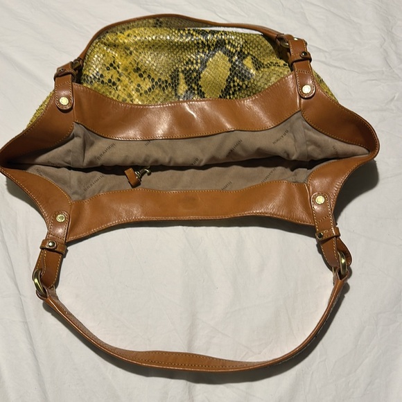 Brahmin Jackie Hobo Python Embossed Shoulder Bag Pristine - Picture 10 of 16